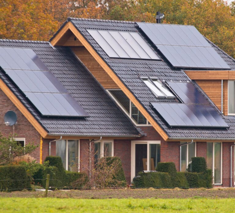 home with solar panels